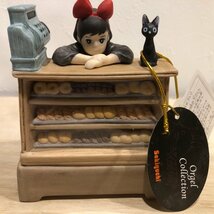 【オルゴール欠品・タグあり】魔女の宅急便　キキ　ジジ　パン屋　セキグチ　陶器　置物　スタジオジブリ　インテリア ファンシー　管理番_画像1