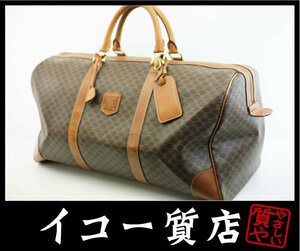 Магазин Icoo Celine ★ Популярная серия Macadam Pattern Boston Bag 50 см размера ПВХ x кожаная коричневая RY7038