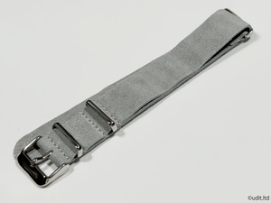ラグ幅：20ｍｍ ライトスエード NATOストラップ カラー：グレー 腕時計用ベルト レザーベルト 時計用バンド スエード