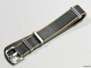 20mm high quality lustre NATO strap wristwatch belt gray khaki for watch band fabric 