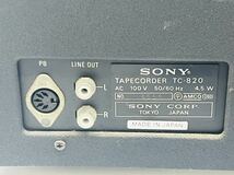 ★SONY ソニー カセット デッキ TC-820 通電不可 ジャンク品 管理番号03166_画像6