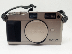 1円～CONTAX/AF コンタックス レンジファインダーカメラ/G1//DATA BACK GD-1・純正レザーストラップ付き/美品 動作確認済 送料無料！！