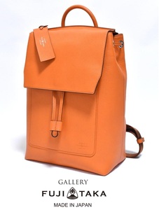 [ regular price 14 ten thousand 3000 jpy ] new goods FUJITAKA GALLERY Fujita ka guarantee Lee word-processor Lux leather rucksack A4 size correspondence 50753 orange IKETEI