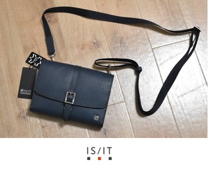 [ free shipping ] new goods IS/ITizito leather shoulder bag regular price 22000 jpy 953101 navy IKETEIike Tey *