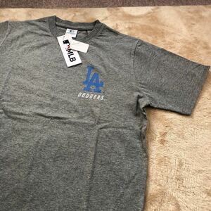 新品 MLB 半そでTシャツ グレー サイズL 大谷翔平 ロサンゼルスドジャース