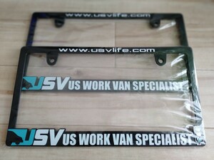 NV200他☆US WORKVAN SPECIALISTナンバーフレームセット☆北米仕様☆