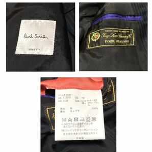 【美品】Paul Smith ポールスミス スーツセットアップ 上下 現行タグ SOHO FIT ストライプ LoroPiana ロロピアーナ イタリア生地 通年 Lの画像8