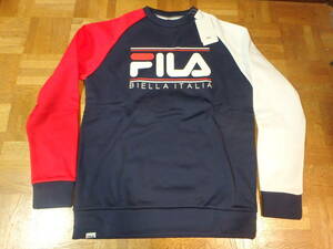 ★FILA フィラ〓保温クルーネックスウェット〓L ネイビー 新品未使用 449-923