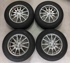 7.5～8mm 195/65R15 114.3 アイスナビ8スタッドレス アルミホイール セット バリ山 グッドイヤ－ 2021年製 GOODYEAR ICENAVI8