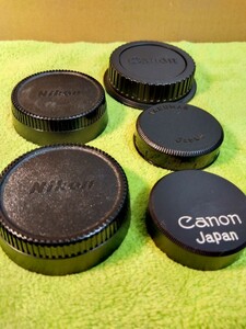 カメラレンズカバー5点セット(美品) Nikon Canon　ニコン　キャノン　　