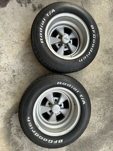 CRAGAR クレーガー リバースリム 15インチ 8J 2本 235/60R15 BFGoodrich BF グッドリッチ タイヤ付き アメ車 ドラッグレース