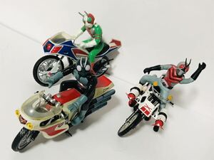 仮面ライダー バイク 3体 まとめて ポピニカ フィギュア マシーン 当時物 ジャンク 