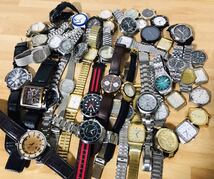 メンズウォッチ 腕時計 まとめて SEIKO CITIZEN CASIO POLICE ELGIN TRUSSARDI YVES SAINT Red Monkey 海外ブランド 動作未確認 ジャンク_画像1