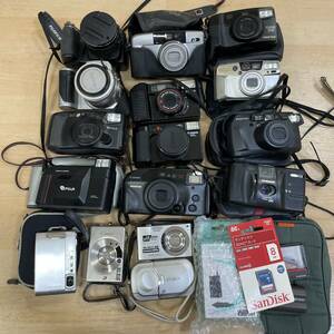【5954】ジャンク品 カメラまとめ 16台 デジタルカメラ デジカメ フィルムカメラ FUJIFILM Canon PENTAX MINOLTA 等 現状品 中古品
