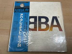 【5519】中古品 レコード LP盤 ABBA アバ アバ・グレイテスト・ヒッツ24 青帯付き 現状品 長期保管品