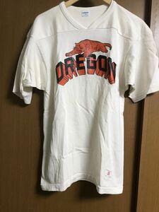 size M チャンピオン　USA製　アメフト　ラグビーTシャツ 半袖 古着 USA