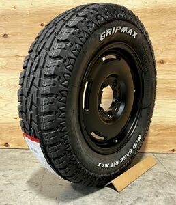 ジムニー JB23 JB64 訳あり 1本のみ PREMIX プディン 5.5J-16in 5/139 +20 マットブラック GRIPMAX MUD RAGE R/T 185/85R16 スペア用に