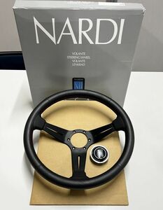 NARDI(ナルディ) SPORTS TYPE ラリー パンチングレザー ディープコーンタイプ レッドステッチ 350mm ステアリング N755 展示デモ品