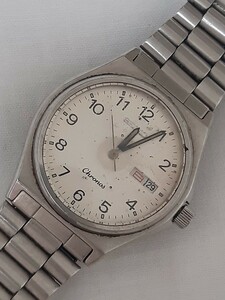 SEIKO③ Vintage SEIKO QUARTZ CHRONOS 5H23-7060 WATCH JAPAN セイコー クォーツ シルバー クロノス 腕時計 ジャンク