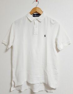 美品 ラルフローレン RALPH LAUREN ホワイトポロシャツ レディースMサイズ