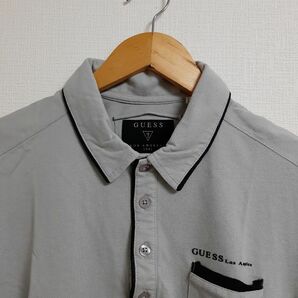 超美品　GUESS　ゲス ポロシャツ グレー色 半袖 Sサイズ