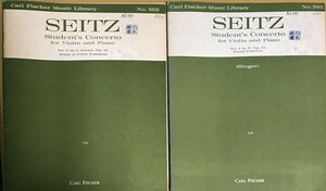 ザイツ 学生のための協奏曲 第3番 Op.12,第4番 Op.15 (ヴァイオリン＋ピアノ) 輸入楽譜 SEITZ Student's Concerto No.3 Op.12,No.4 Op.15