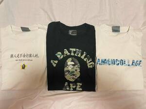 A BATHING APE アベイシングエイプ サイズM　Tシャツ3枚セット　USED　Made In Japan