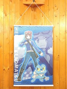 【中古美品】 ポケットモンスター X・Y タペストリー 男主人公 カルム & ケロマツ [B058I003]