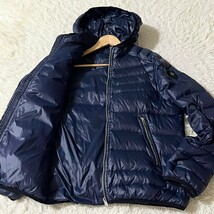 極美品/Lサイズ●DIESEL ディーゼル ダウンジャケット ブルゾン アウター リアルダウン80% ブレイブマンロゴ 極暖 ネイビー_画像1