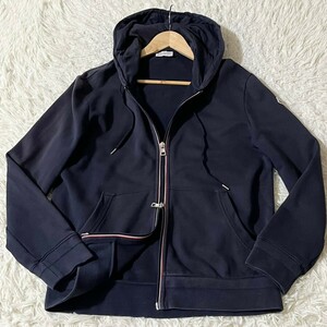 モンクレールMONCLER ジップアップパーカー スウェット ロゴワッペン ジャージ トレーナー 最高級◎ 秋冬 トリコロール ロゴ刻印 XLサイズ