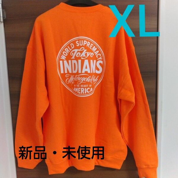 限定　Tokyo Indians　スウェット　XL　東京インディアンズ　オレンジ