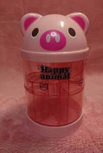 ◆Happy animal【仕分け 貯金箱 ピンクのブタ】１円玉～５００円硬貨★コインバンク★サイズ: 直径93×高160mm★★★★★◆