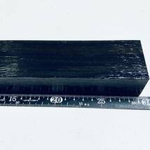 4000円スタート ◆ 青黒檀 ◆291mm 725g ブロック材 絶滅危惧種 ◆ 幻の希少最高峰黒檀 黒いダイアモンド Ebony ◆ ナイフ 箸 ハンドル_画像8