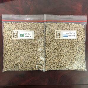 コーヒー生豆有機栽培2種ブラジル・ホンジュラス各400g