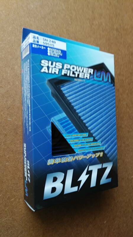 「日産ムラーノ　Ｚ５１　VQ35DE　用」BLITZ SUS POWER AIR FILTER LM 未使用品（暗室内保管）