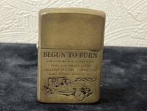 ☆　ZIPPO ジッポ ジッポー ライター オイルライター BEGUN TO BURN 火花確認済み　管BARR　_画像1