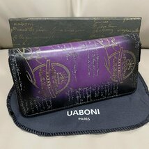 特注限定品 EU製 定価23万◆UABONI*ユアボニ*幻のパティーヌ*ラウンドファスナー長財布◆上品 ゴールデン 手染 カーフスキン メンズ 紳士_画像1