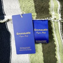 個性・ニットパーカー 定価4万◆Emmauela・イタリア・ミラノ発◆ウール混 厚手 保温 個性 セーター ストライプ プルオーバー M/46サイズ_画像10