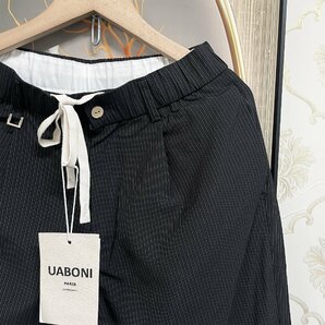 高級EU製＆定価5万◆UABONI*Paris*スーツパンツ*ユアボニ*パリ発◆上品 接触冷感 薄手 ストライプ柄 スラックス ズボン 通勤 ビジネス L/48の画像6