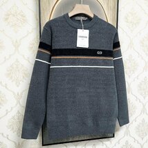 最上級EU製＆定価5万◆UABONI*Paris*セーター*ユアボニ*パリ発◆カシミヤ ソフト 厚手 防寒 リブ編み 暖かい ニット 秋冬 L/48サイズ_画像7