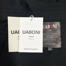 定番EU製＆定価4万◆UABONI*Paris*ポロシャツ*ユアボニ*パリ発◆長袖 上品 伸縮性 薄手 総柄 カジュアル 通勤 ビジネス ゴルフ XL/50サイズ_画像9