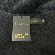 定価4万★christian milada・ミラノ発・ニットベスト★高級ミンク/カシミヤ混 起毛 Vネック パール調 ジレ 秋冬 レディース M/36サイズ_画像9