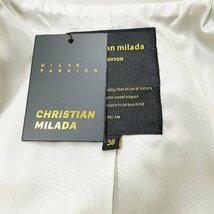 定価6万★christian milada・ミラノ発・テーラードジャケット★高級 洗練 軽量 無地 シンプル ブレザー ビジネス 通勤 レディース M/36_画像9