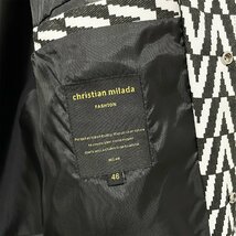 定価6万★christian milada・ミラノ発・ジャケット★上質 個性 防風 お洒落 総柄 スタイリッシュ アウター お出掛け 秋冬 2XL/52サイズ_画像9