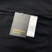 定価3万★christian milada・ミラノ発・半袖Tシャツ★高級ウール 上品 伸縮性 薄手 ソフト 招き猫 可愛い トップス 着やせ レディース L/48_画像9