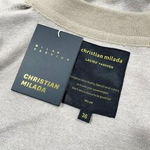 定価4万★christian milada・ミラノ発・トレーナー★上質ウール混 薄手 伸縮性 リラックス ラインストーン 総柄 レトロ レディース S/34_画像10