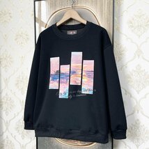 超人気EU製＆定価4万◆UABONI*Paris*トレーナー*ユアボニ*パリ発◆上質コットン 個性 ゆったり 油絵 英字 シンプル スウェット 2XL/52_画像8