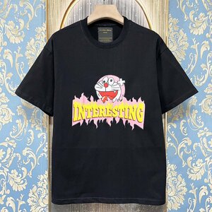 定価2万★christian milada・ミラノ発・半袖Tシャツ★個性 薄手 吸汗通気 キャラクター キュート カットソー ユニセックス L/48サイズ