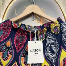 個性EU製＆定価3万◆UABONI*Paris*ショートパンツ*ユアボニ*パリ発◆高級リネン/麻 吸汗速乾 薄手 ヴィンテージ柄 ハーフパンツ 夏 海 XL_画像3