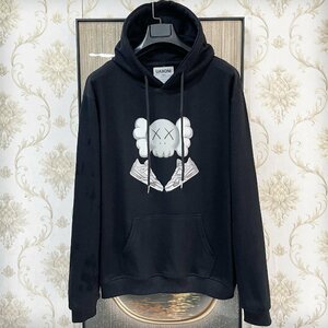 個性EU製＆定価4万◆UABONI＆KAWS/カウズ*Paris*パーカー*ユアボニ◆コットン 高級 ソフト 春夏 トレーナー プルオーバー M/46サイズ